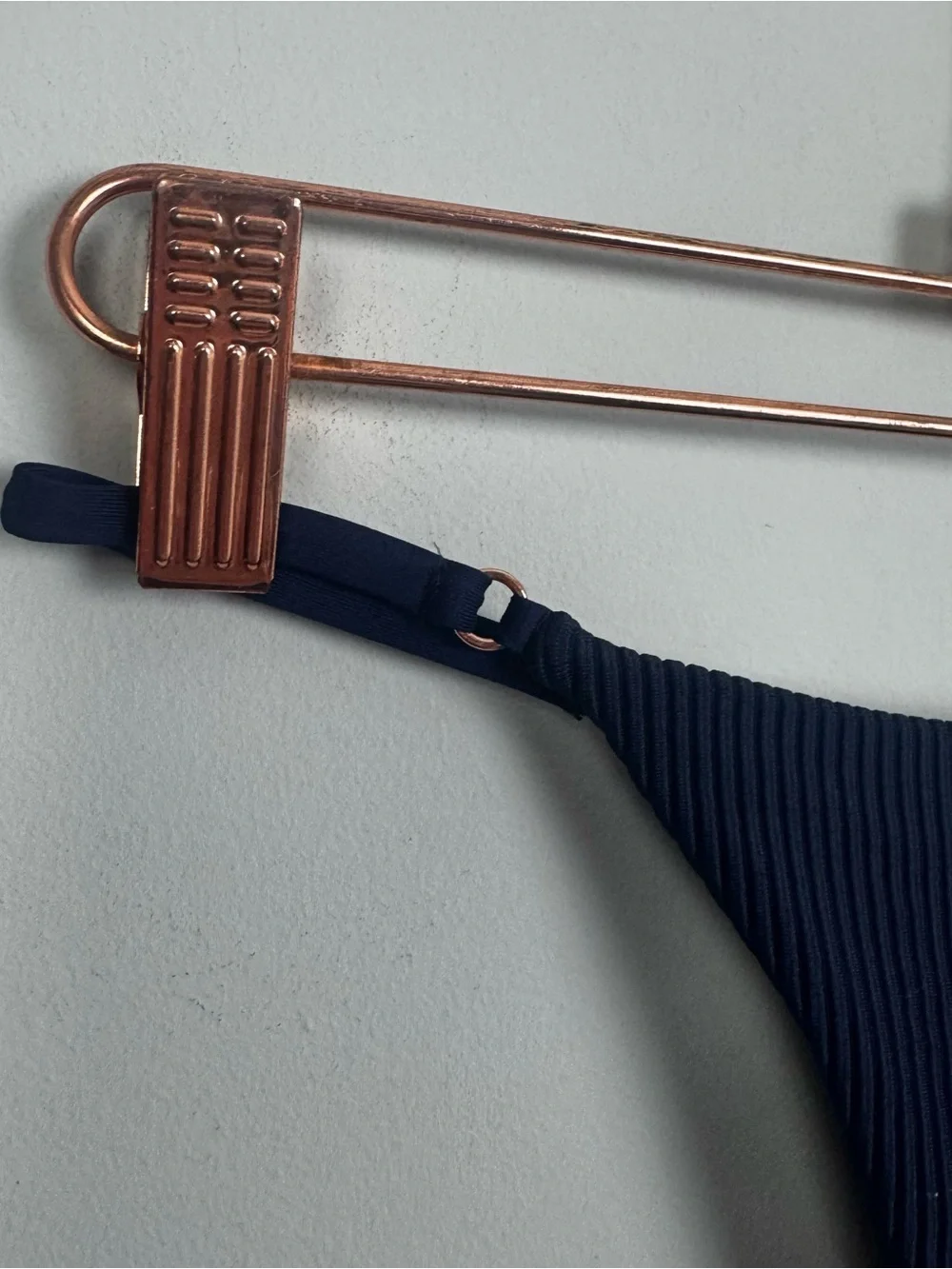 FRANKIE’S BIKINIS | NEW Sara Ribbed Bikini Bottom Navy Blue Women’s Size Large